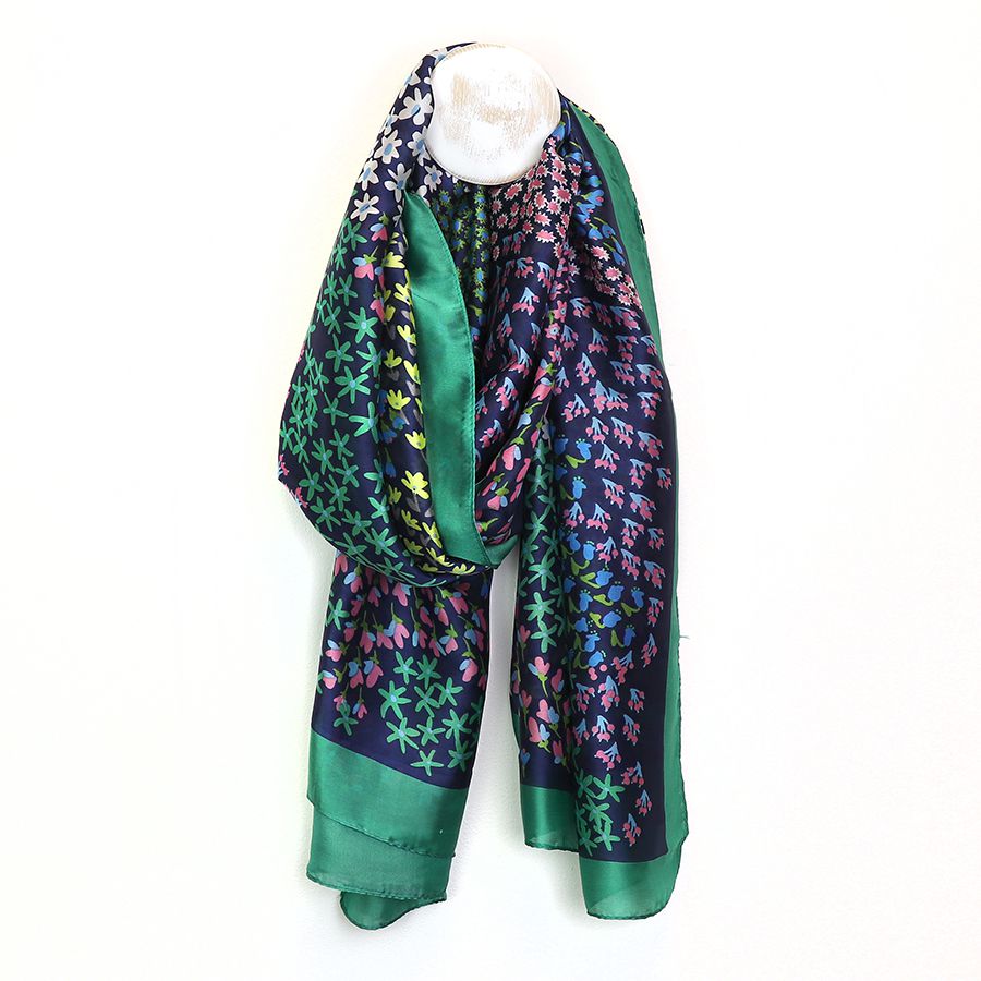 Navy and green clearance scarf